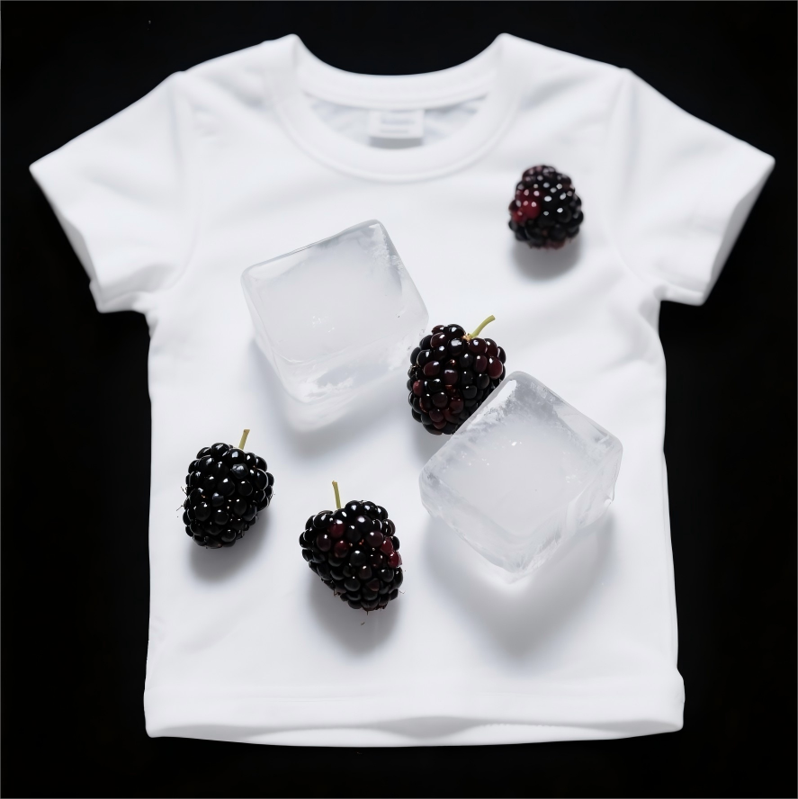 Creative T-shirt Blackberry’s Midnight Purple The brittleness of ice at sub-zero temperatures