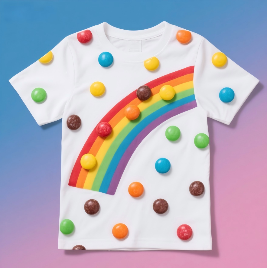 Creative T-shirt Rainbow candy