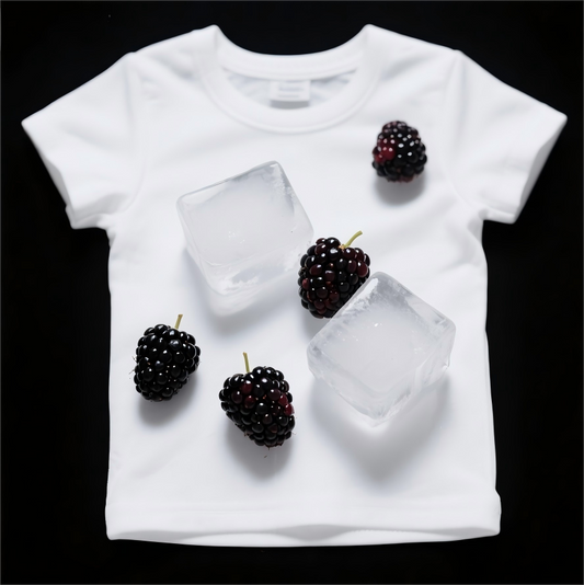 Creative T-shirt Blackberry’s Midnight Purple The brittleness of ice at sub-zero temperatures