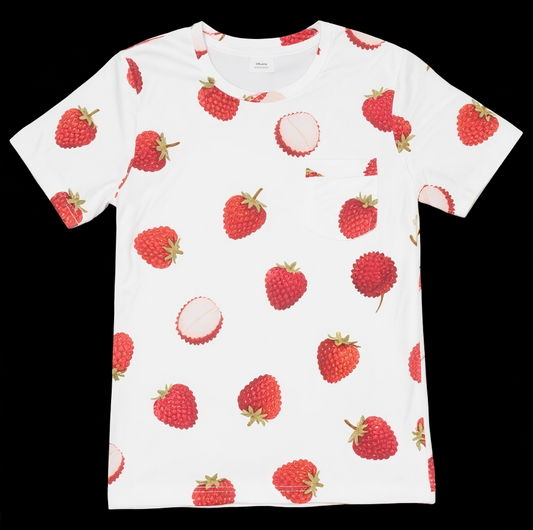 Creative T-shirt strawberries lyche